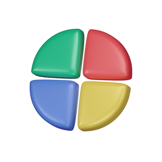 Iconos en 3D de gráficos y diagramas