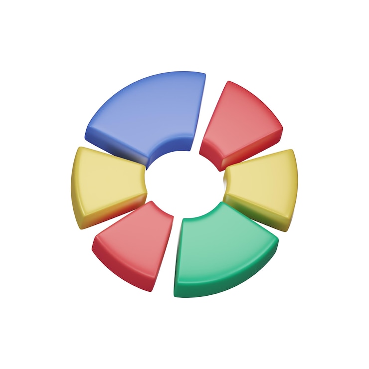 Foto iconos en 3d de gráficos y diagramas