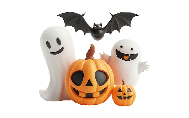 Iconos 3D de Halloween de alta calidad de 2024