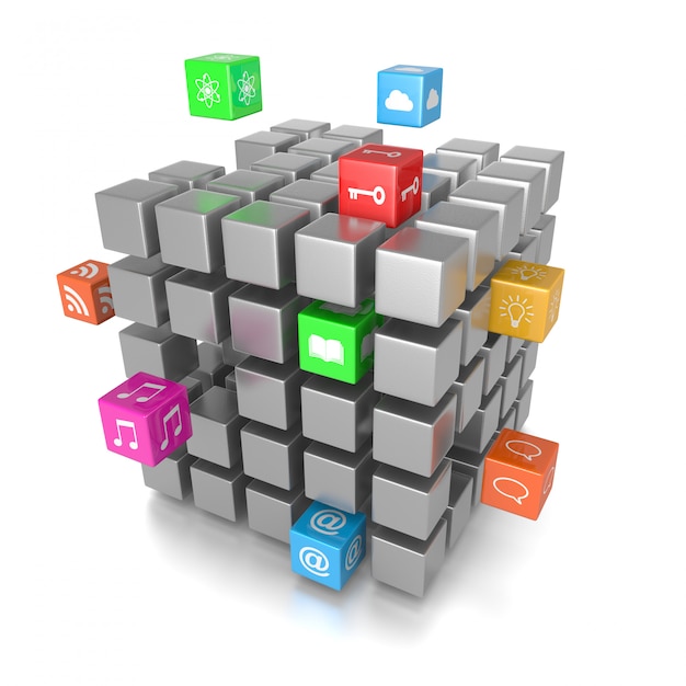 Foto iconos de la aplicación 3d cube