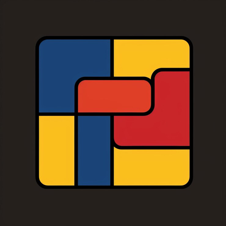 Foto iconos coloridos en composiciones desconcertantes un diseño minimalista audaz y moderno