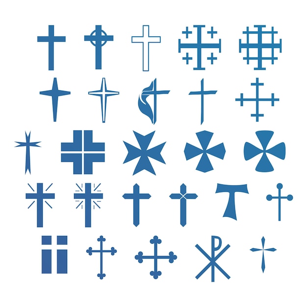 Foto iconos cristianos objetos efecto gradiente foto jpg conjunto vectorial