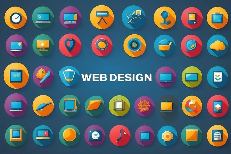 Foto iconos de diseño web desarrollo de sitios web gráficos símbolos de internet de computadora