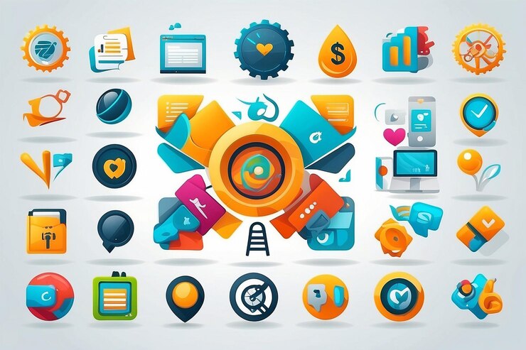 Foto iconos de diseño web desarrollo de sitios web gráficos símbolos de internet de computadora