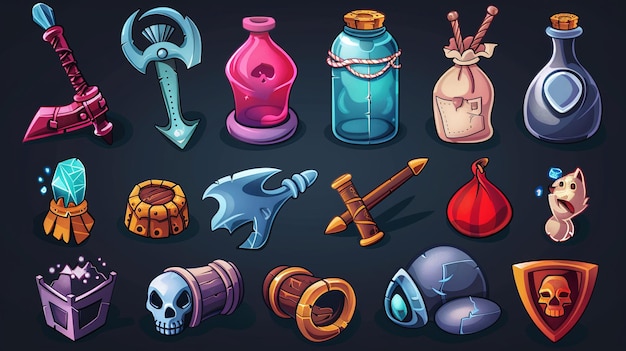Iconos y elementos de juego