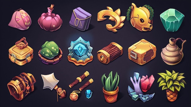Iconos y elementos de juego