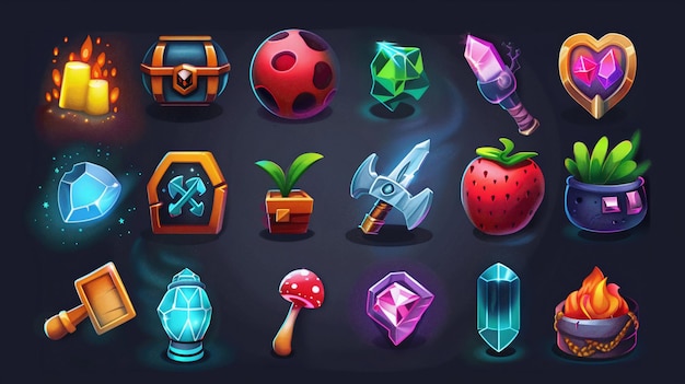 Iconos y elementos de juego