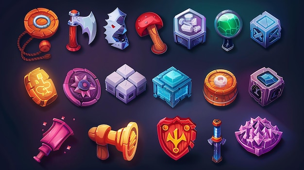 Iconos y elementos de juego