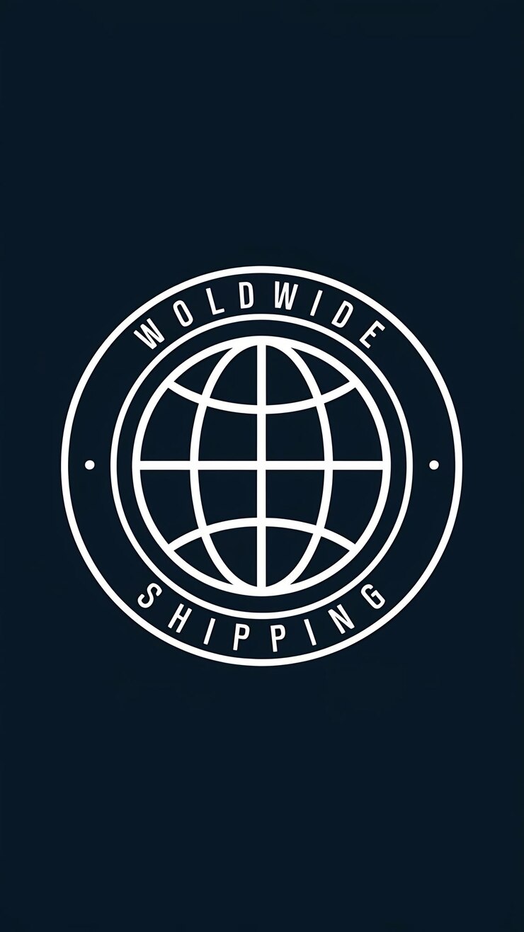 Foto iconos de envío en todo el mundo signo vectorial etiqueta de entrega global logotipo del globo mundial
