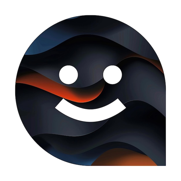 iconos de fotos comentario icono de sonrisa oscuro negro naranja ondas textura