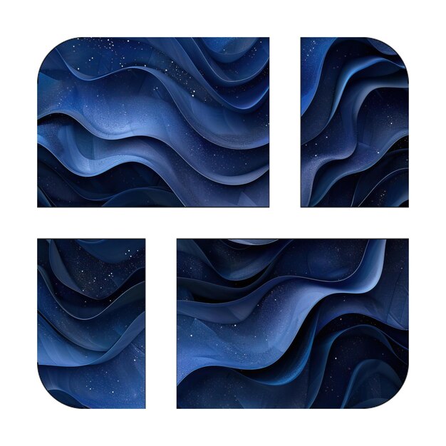 Iconos de fotos diseño de estilo de fondo de gradiente azul fluido