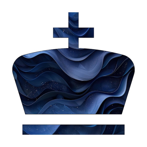 Iconos de fotos rey de ajedrez diseño de estilo de fondo de gradiente azul