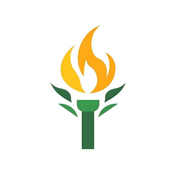 Foto iconos de fuego brillante, antorcha caliente y llama