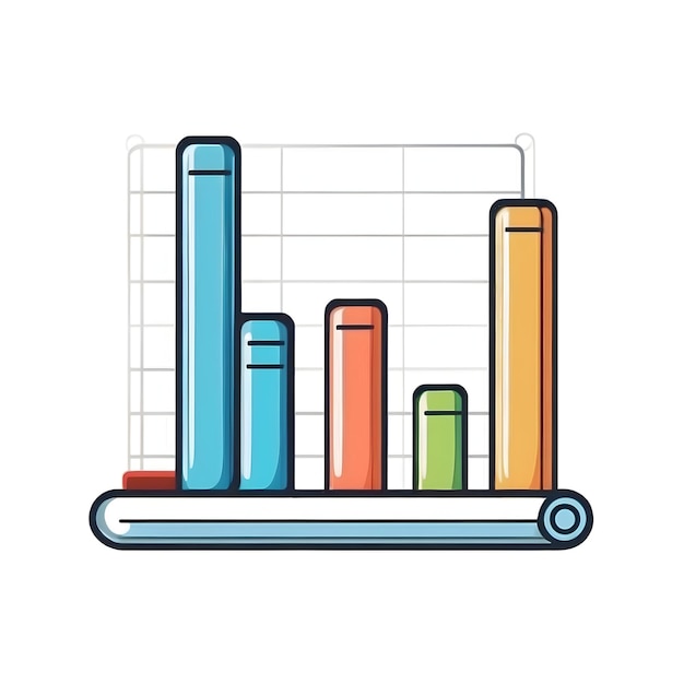 Iconos de gráficos de barras Gráfico de negocios Visualización de datos Diagrama de gráficos Gráficos estadísticos