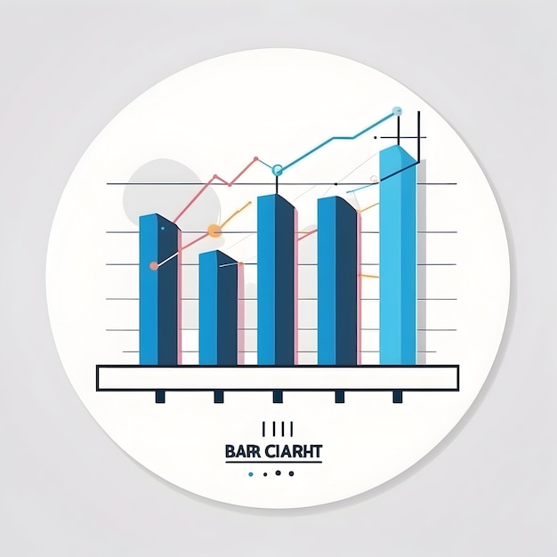 Foto iconos de gráficos de barras gráfico de negocios visualización de datos diagrama de gráficos gráficos estadísticos