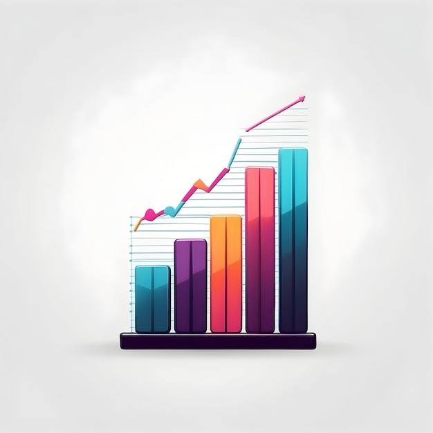 Iconos de gráficos de barras Gráfico de negocios Visualización de datos Diagrama de gráficos Gráficos estadísticos