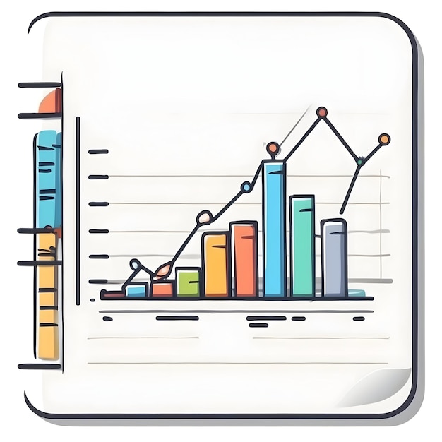 Foto iconos de gráficos de barras gráfico de negocios visualización de datos diagrama de gráficos gráficos estadísticos