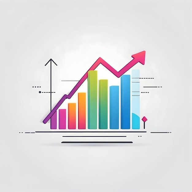 Foto iconos de gráficos de barras gráfico de negocios visualización de datos diagrama de gráficos gráficos estadísticos