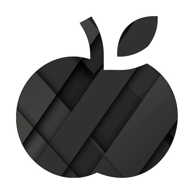 Iconos de imagen manzana todo rectángulo negro fondo