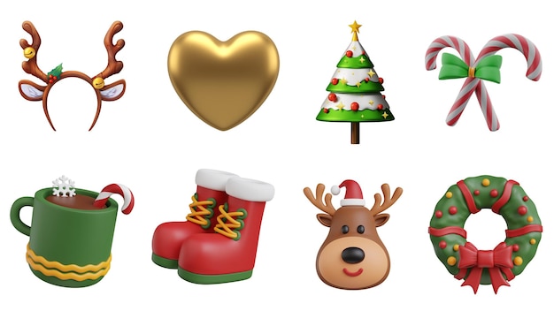 Iconos navideños en 3D 4