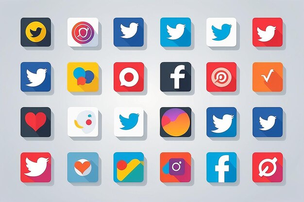 Iconos de las redes sociales vectoriales