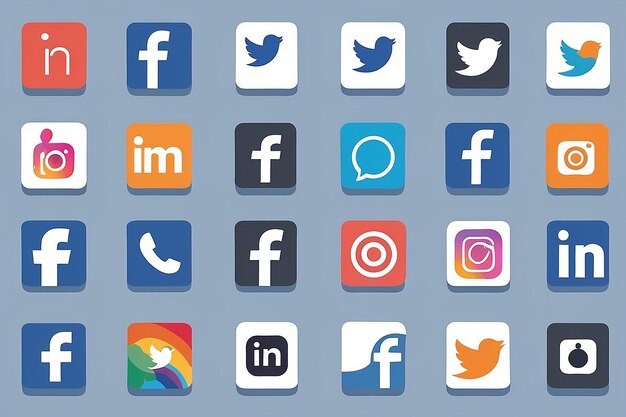 Foto iconos de las redes sociales