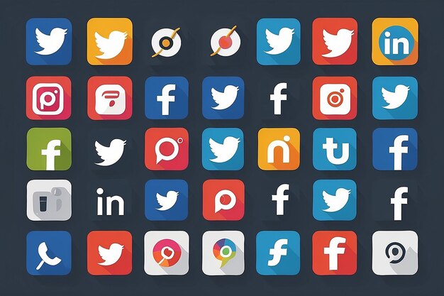 Foto iconos de las redes sociales