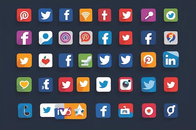 Foto iconos de las redes sociales