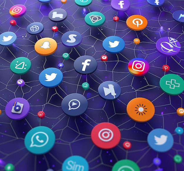 Iconos de las redes sociales