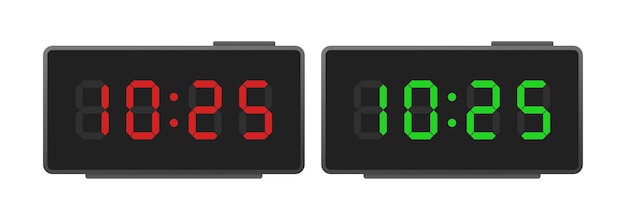 Foto iconos de reloj digital iconos de reloj digital de color plano iconos vectoriales