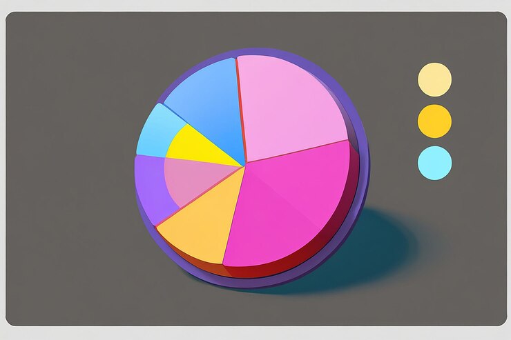 Foto iconos de selección de colores 3d