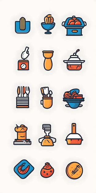 Iconos vectoriales que representan varias profesiones
