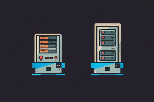 Íconos vectoriales de servidor Iconos de computadora y hardware