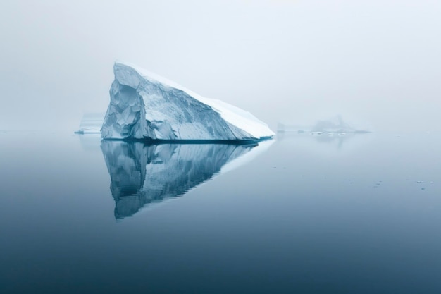 Foto icy monolith in calm sea