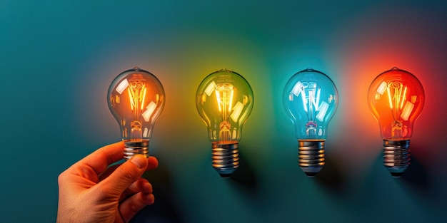 Una idea de ahorro de energía que exhibe la iluminación LED contemporánea Generative Ai