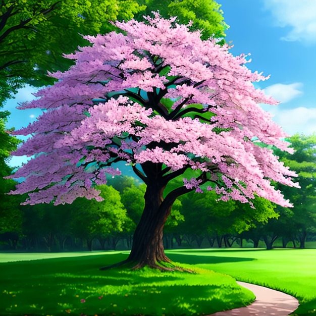 Idea de modelo de árbol de sakura para el juego