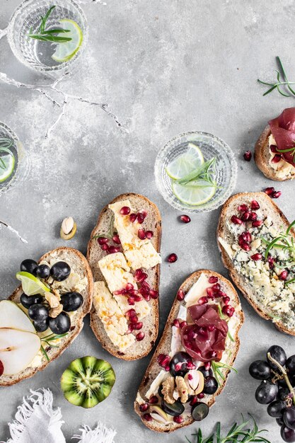 Idea de receta de fotografía de comida de plato de queso