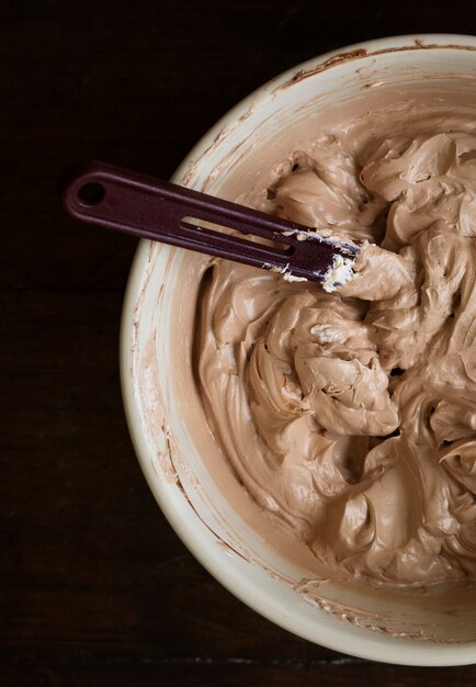 Idea de la receta de la fotografía de glaseado de chocolate