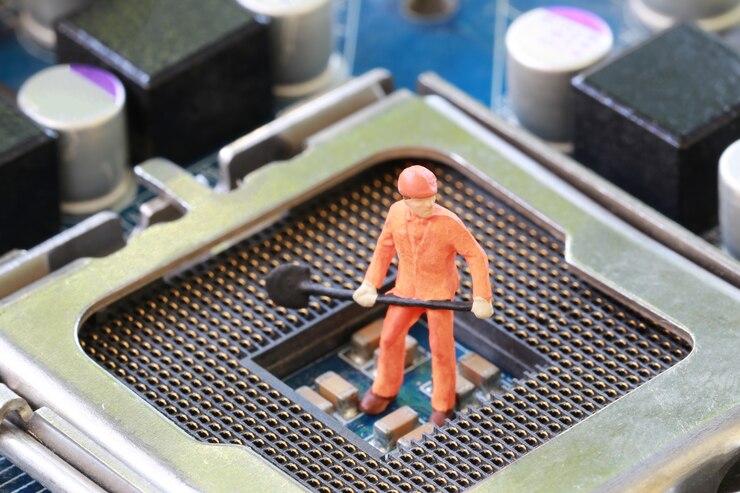 Foto la idea de un trabajador es que los mineros están cavando para obtener mineral