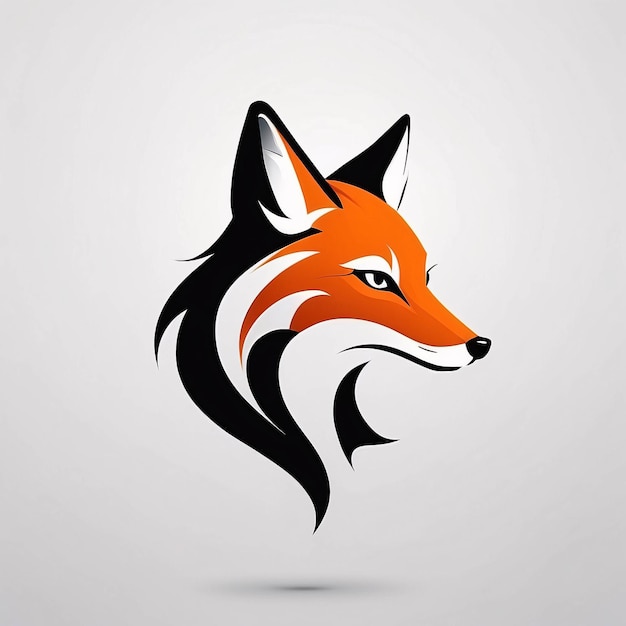 Ideas de diseño de logotipos minimalistas, elegantes y simples para la ilustración de la cabeza de zorro