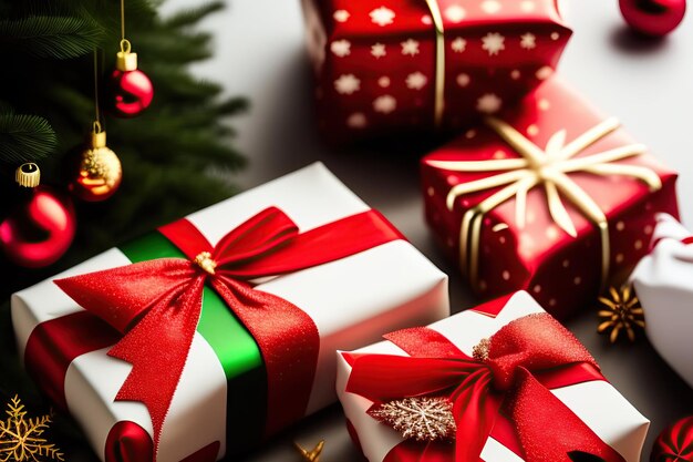 Ideas para envolver regalos de Navidad Empacar regalos perfectos Primer plano