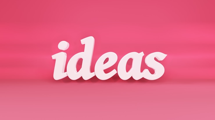 Foto ideas logo 3d sobre fondo con sombras