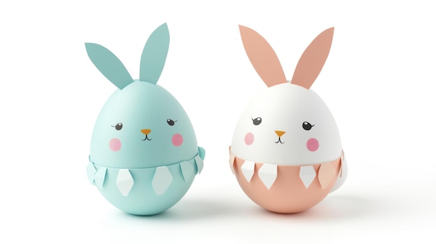 Ideas mínimas de envoltura de huevos de regalo de papel de conejo de Pascua para una celebración elegante