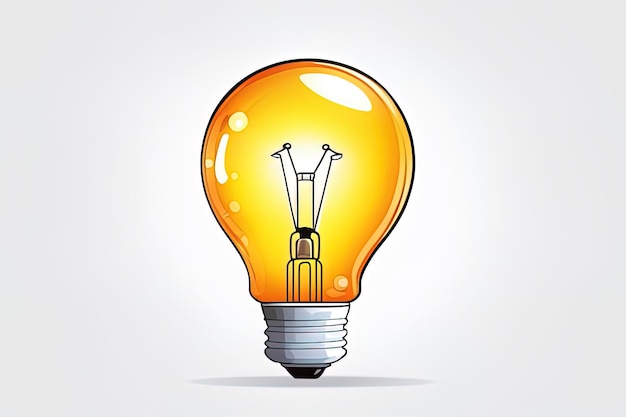 ideia criativa conceito de lâmpada renderização 3 dlâmpada idéia criativa inovação e conceito de inovação