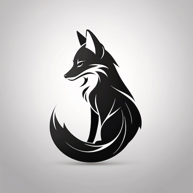 Ideia de design de logotipo de ilustração de cabeça de raposa minimalista e simples