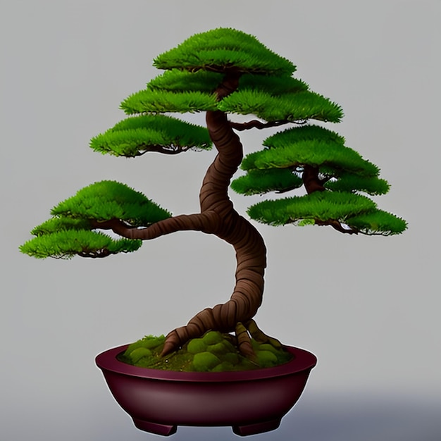 Foto idéia de modelo de árvore bonsai para jogo ou arte