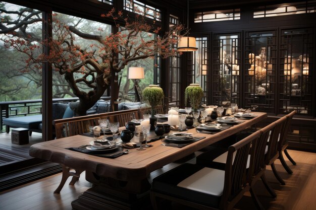 ideias de inspiração de design de decoração de interiores tradicional chinesa