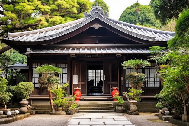Idéias de inspiração para decoração de entrada de casa tradicional japonesa antiga