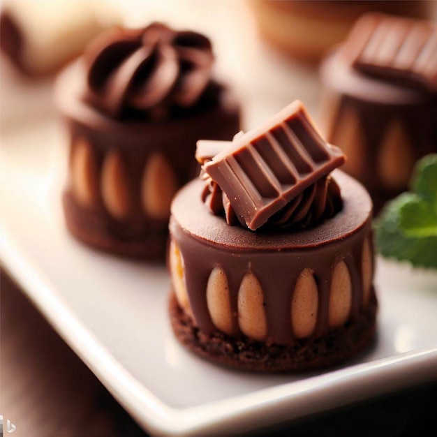 Foto ideias de mini bolos de chocolate