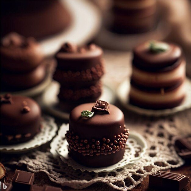 Foto ideias de mini bolos de chocolate